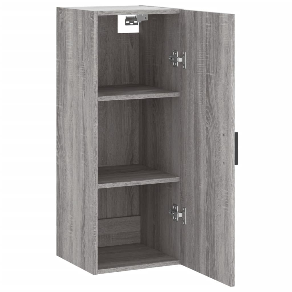 Wandkast 34,5x34x90 cm bewerkt hout oud houtkleur