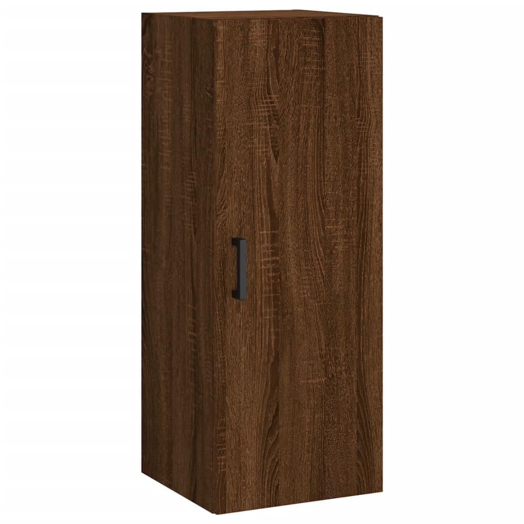 Wandkast 34,5x34x90 cm bewerkt hout oud houtkleur