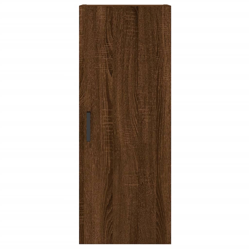 Wandkast 34,5x34x90 cm bewerkt hout oud houtkleur