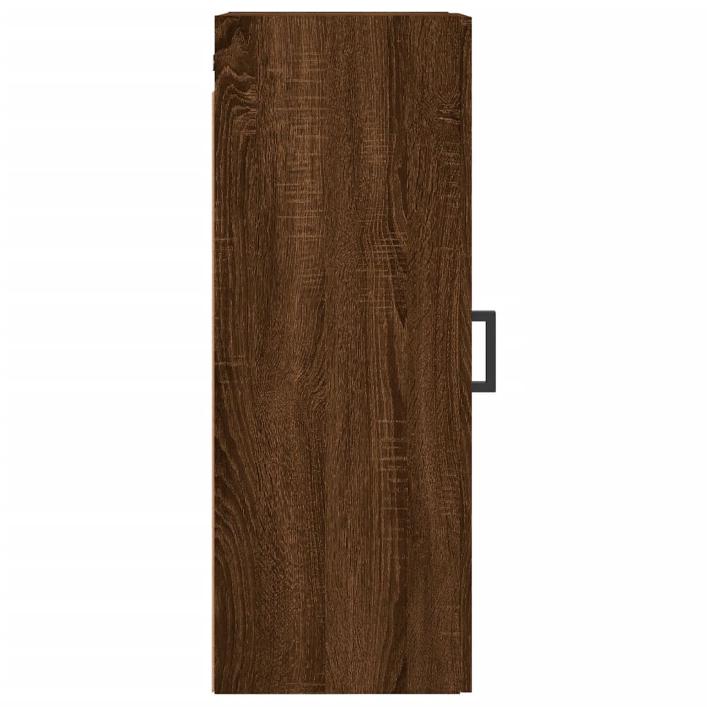 Wandkast 34,5x34x90 cm bewerkt hout oud houtkleur