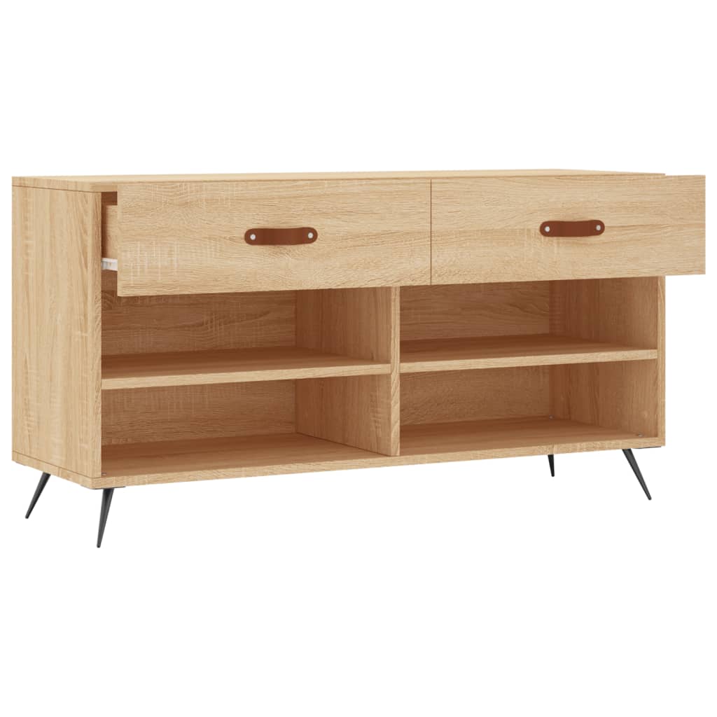 Schoenenbank 102x35x55 cm bewerkt hout