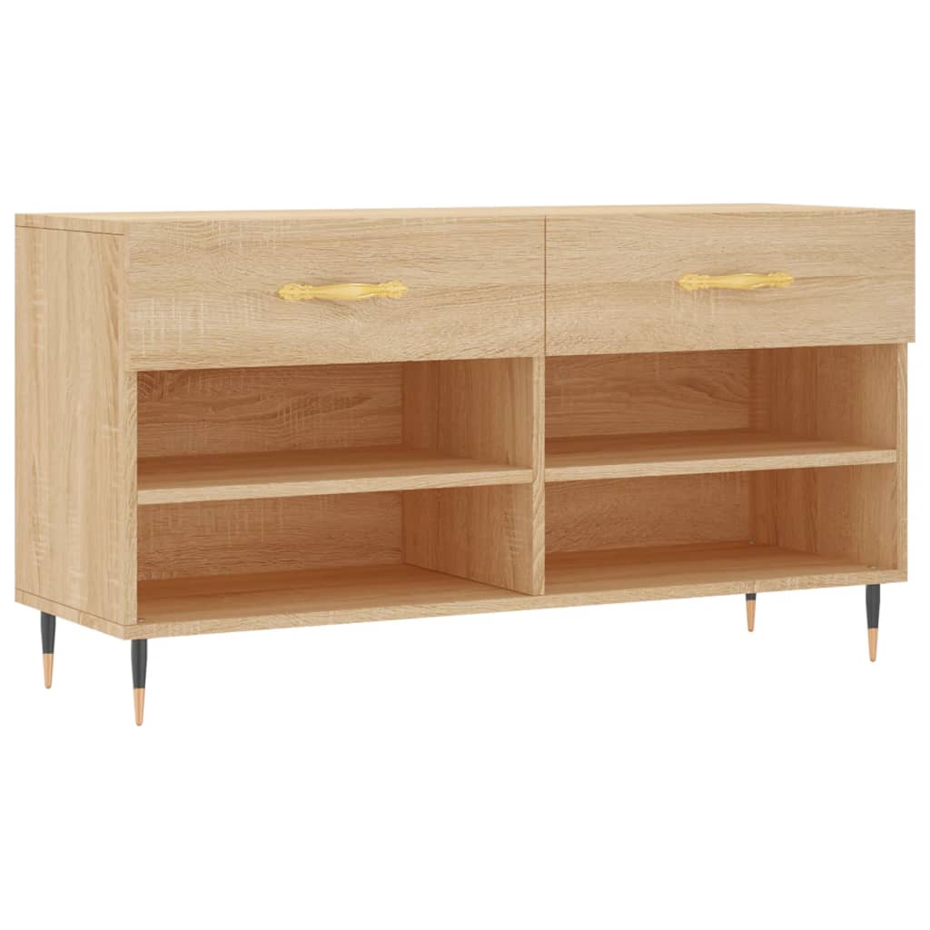 Schoenenbank 102x35x55 cm bewerkt hout