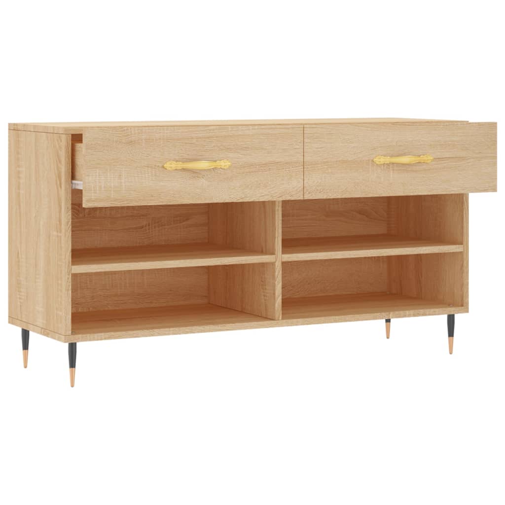 Schoenenbank 102x35x55 cm bewerkt hout