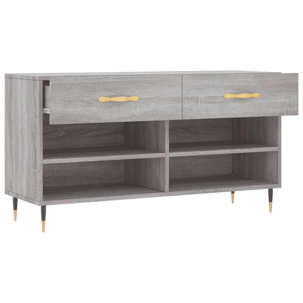 Schoenenbank 102x35x55 cm bewerkt hout