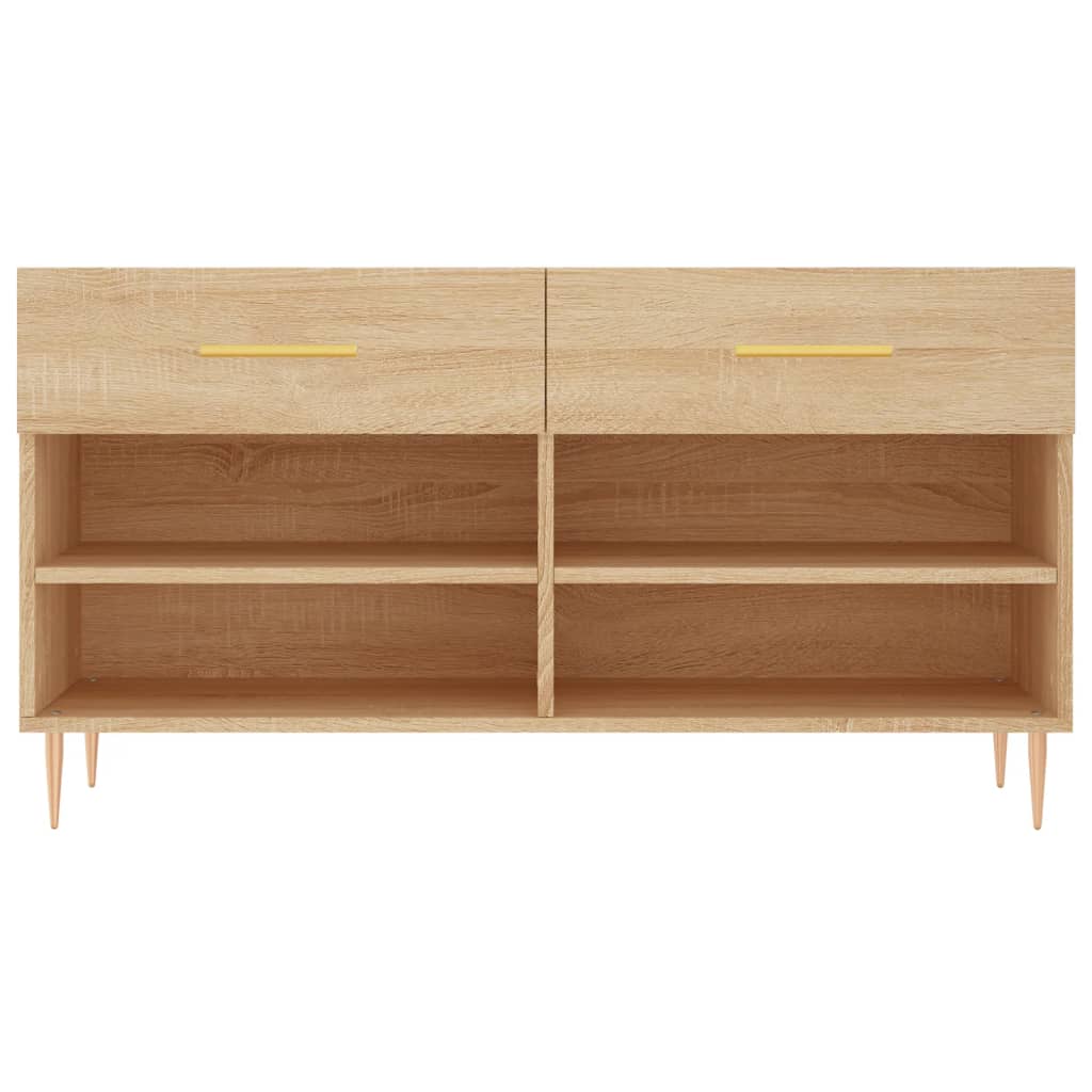 Schoenenbank 102x35x55 cm bewerkt hout