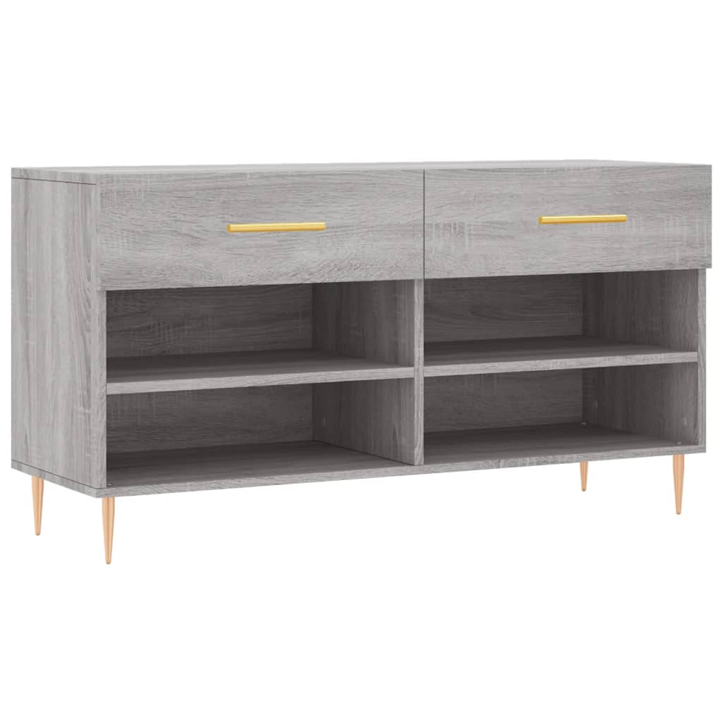 Schoenenbank 102x35x55 cm bewerkt hout