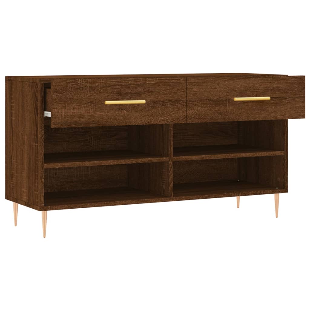 Schoenenbank 102x35x55 cm bewerkt hout