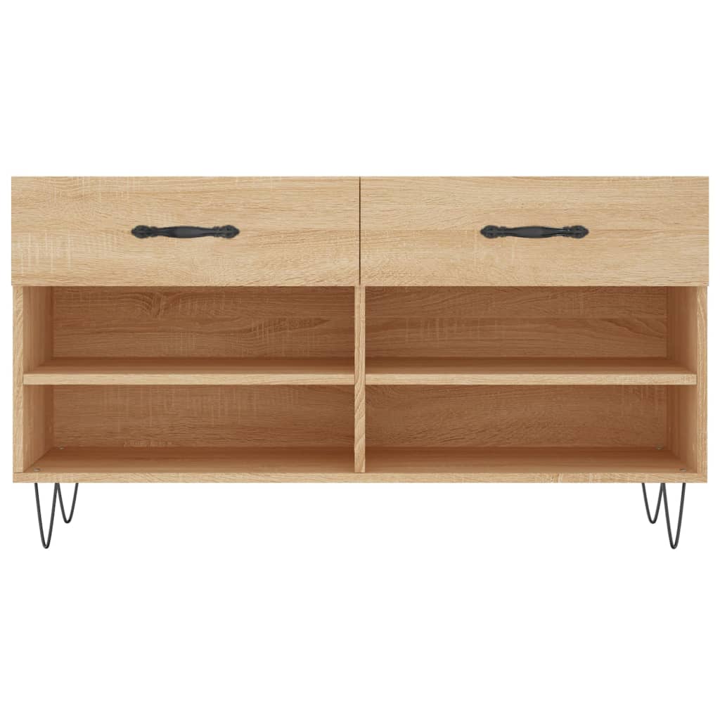 Schoenenbank 102x35x55 cm bewerkt hout