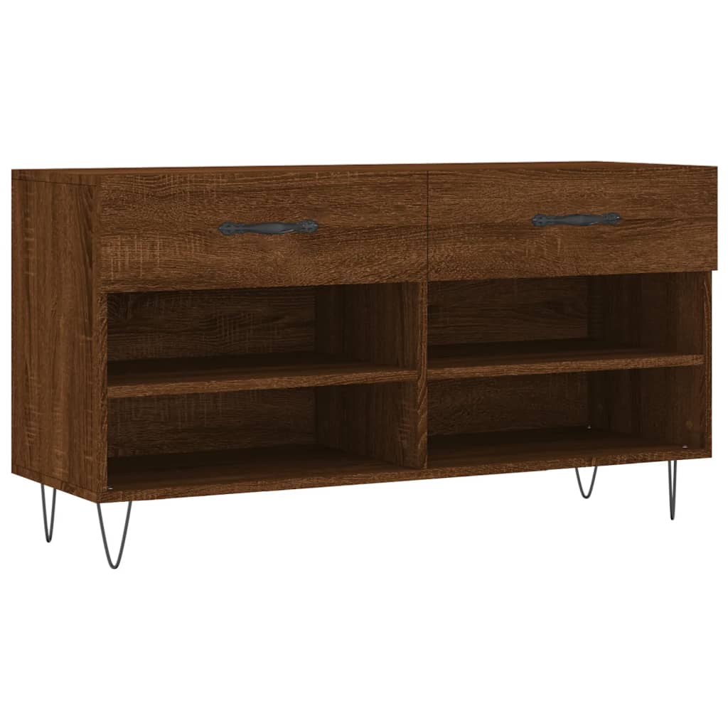 Schoenenbank 102x35x55 cm bewerkt hout