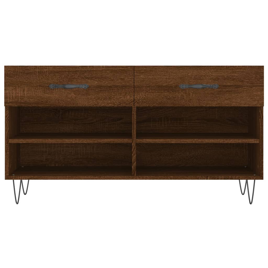 Schoenenbank 102x35x55 cm bewerkt hout