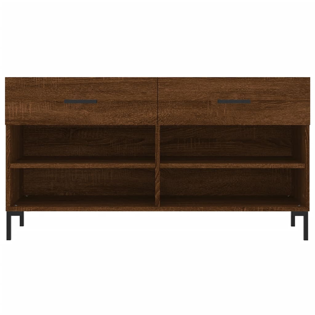 Schoenenbank 102x35x55 cm bewerkt hout eikenkleur