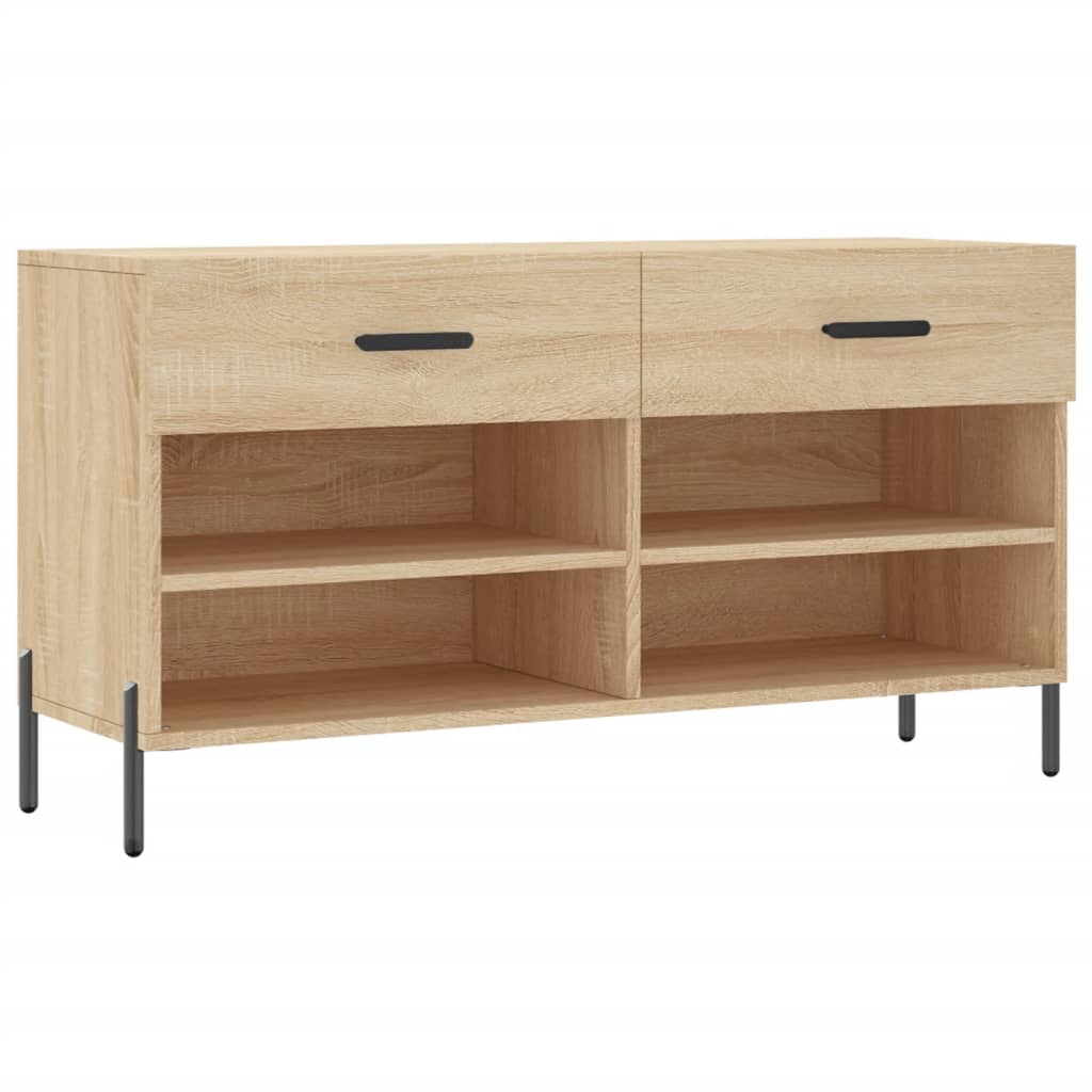 Schoenenbank 102x35x55 cm bewerkt hout