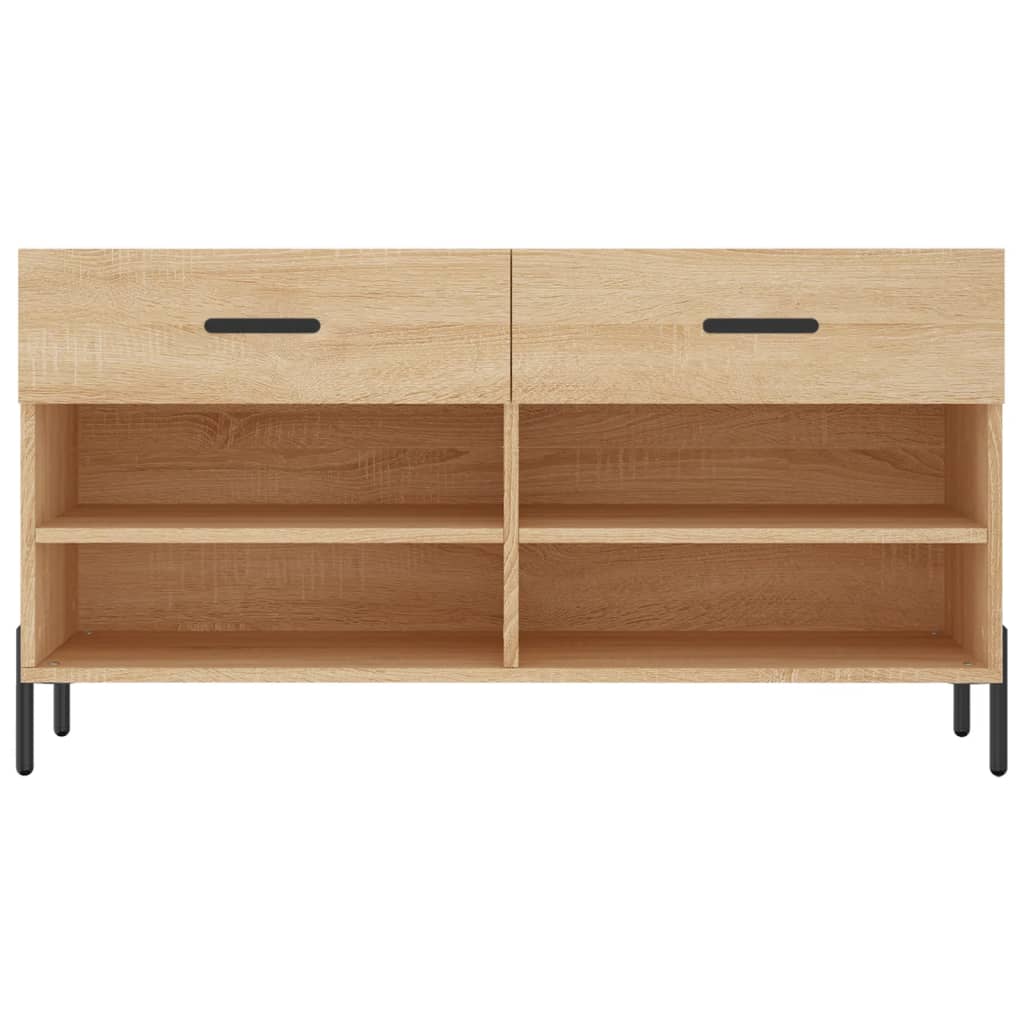 Schoenenbank 102x35x55 cm bewerkt hout