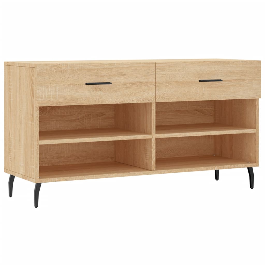 Schoenenbank 102x35x55 cm bewerkt hout