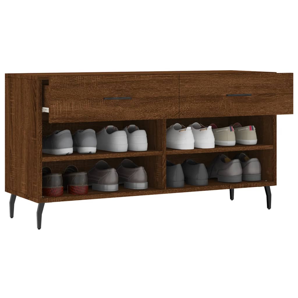 Schoenenbank 102x35x55 cm bewerkt hout