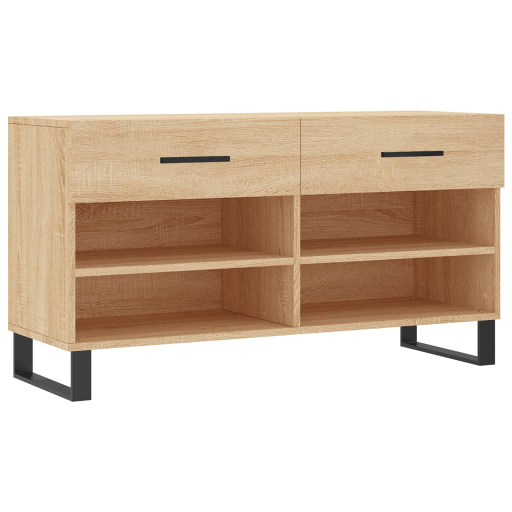 Schoenenbank 102x35x55 cm bewerkt hout