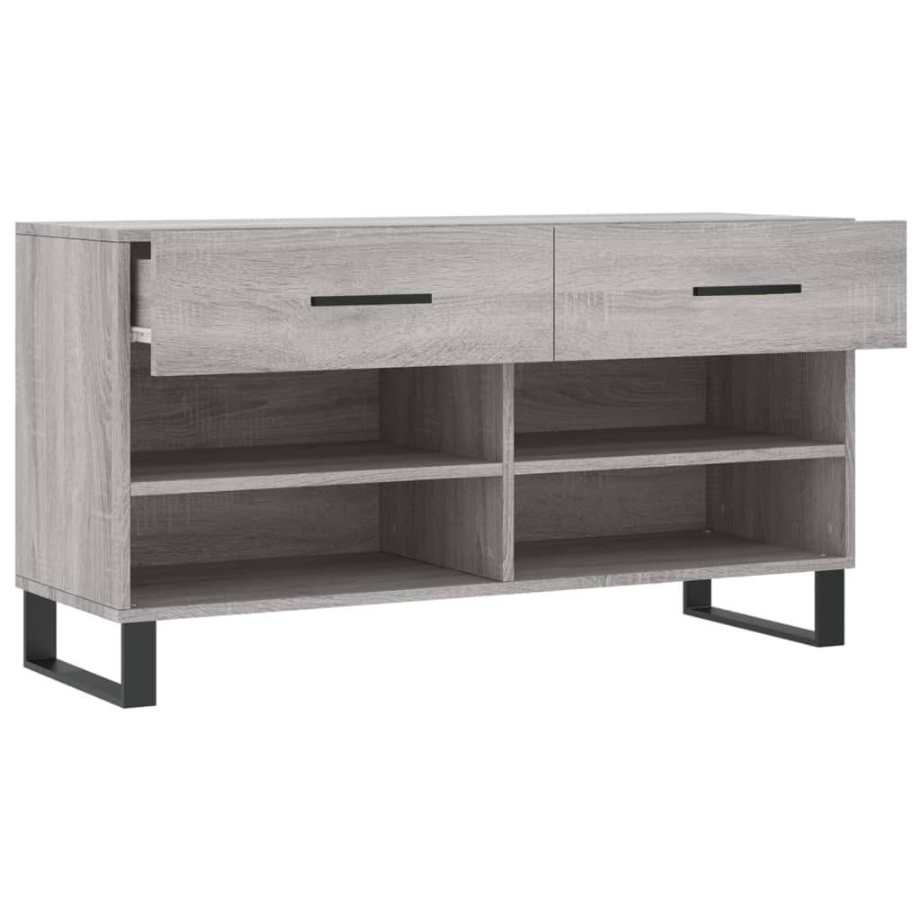 Schoenenbank 102x35x55 cm bewerkt hout