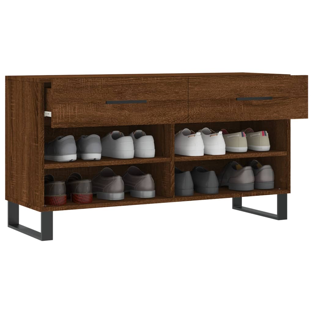 Schoenenbank 102x35x55 cm bewerkt hout