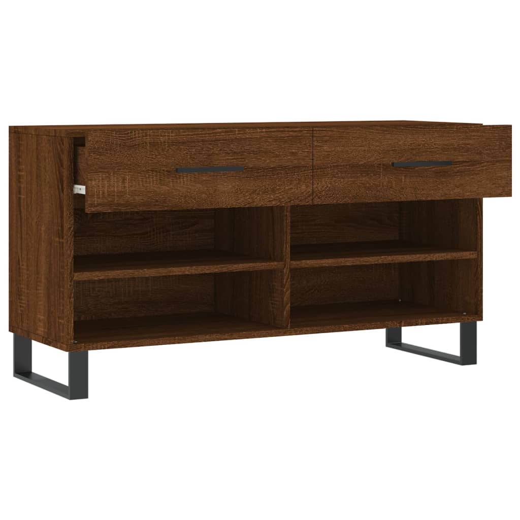 Schoenenbank 102x35x55 cm bewerkt hout