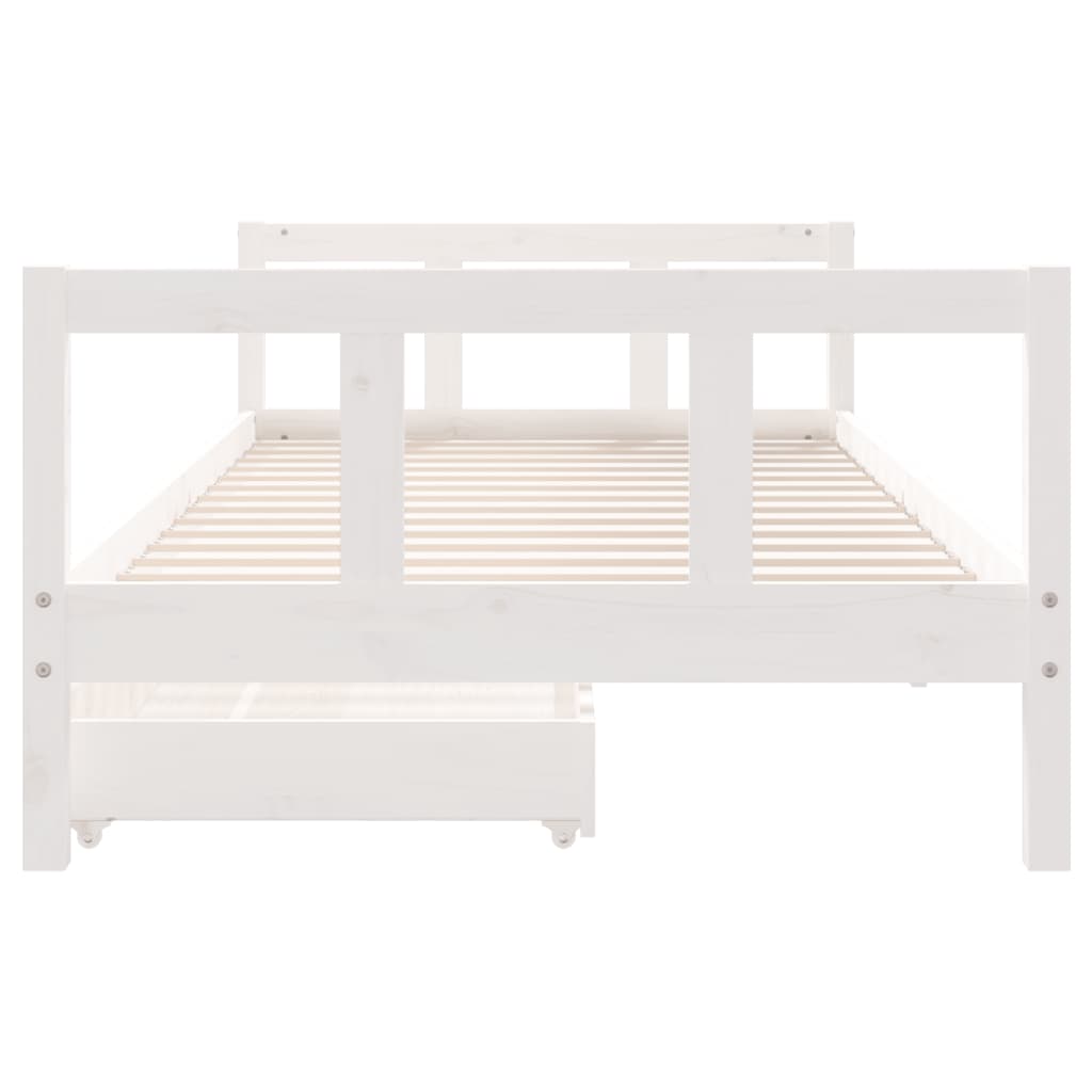 Kinderbedframe met lades 90x200 cm massief grenenhout