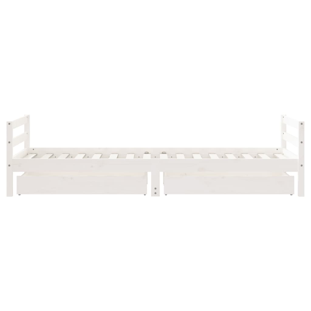 Kinderbedframe met lades 80x200 cm massief grenenhout