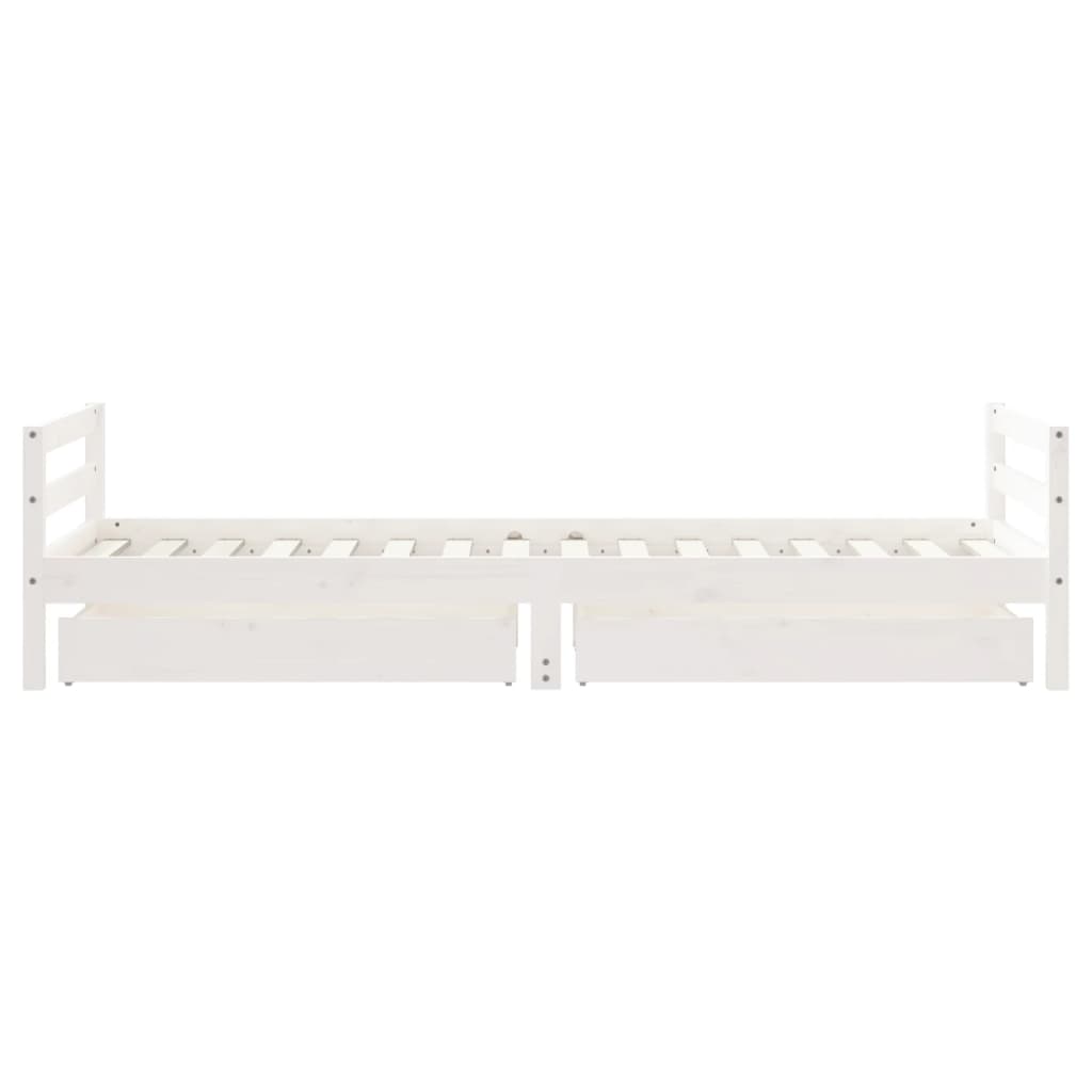 Kinderbedframe met lades 80x200 cm massief grenenhout