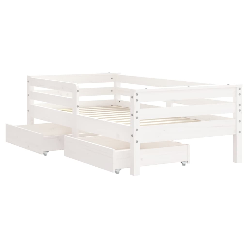 Kinderbedframe met lades 80x200 cm massief grenenhout