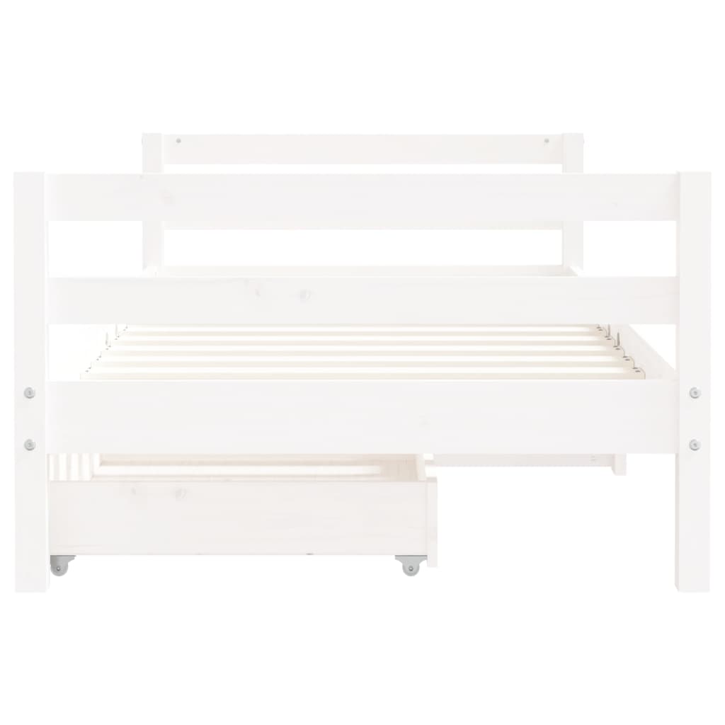 Kinderbedframe met lades 80x200 cm massief grenenhout