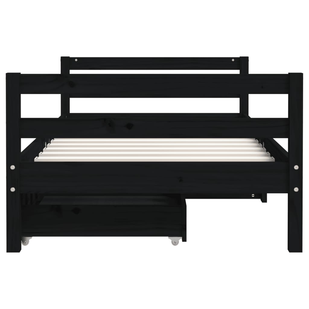 Kinderbedframe met lades 80x200 cm massief grenenhout