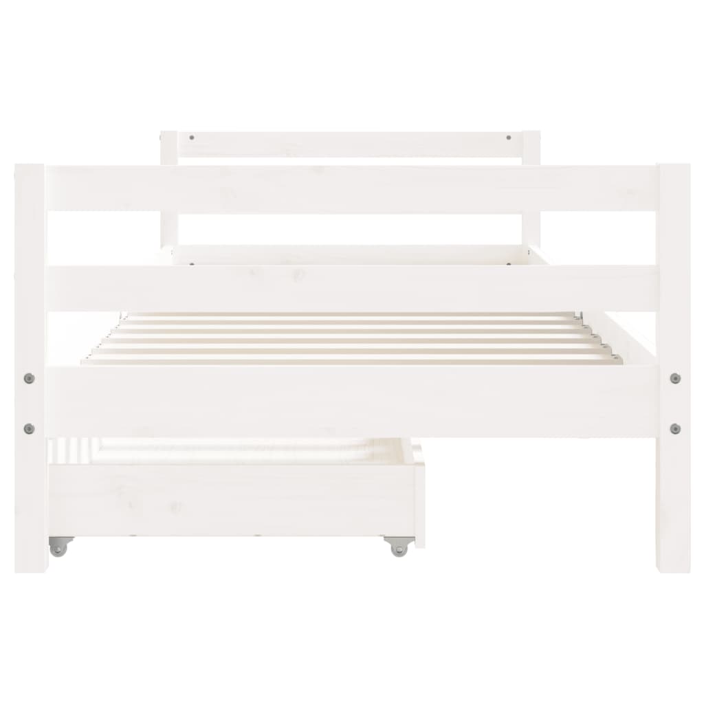 Kinderbedframe met lades 80x200 cm massief grenenhout