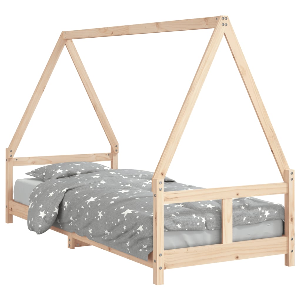 Kinderbedframe 90x200 cm massief grenenhout