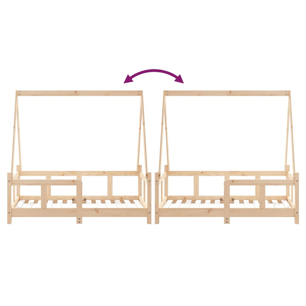 Kinderbedframe 90x200 cm massief grenenhout