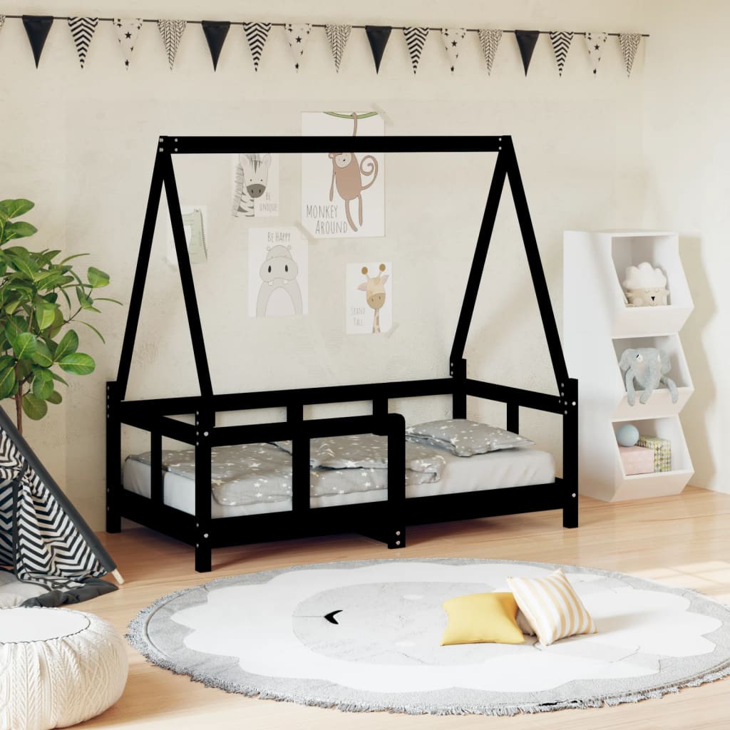 Kinderbedframe 90x200 cm massief grenenhout