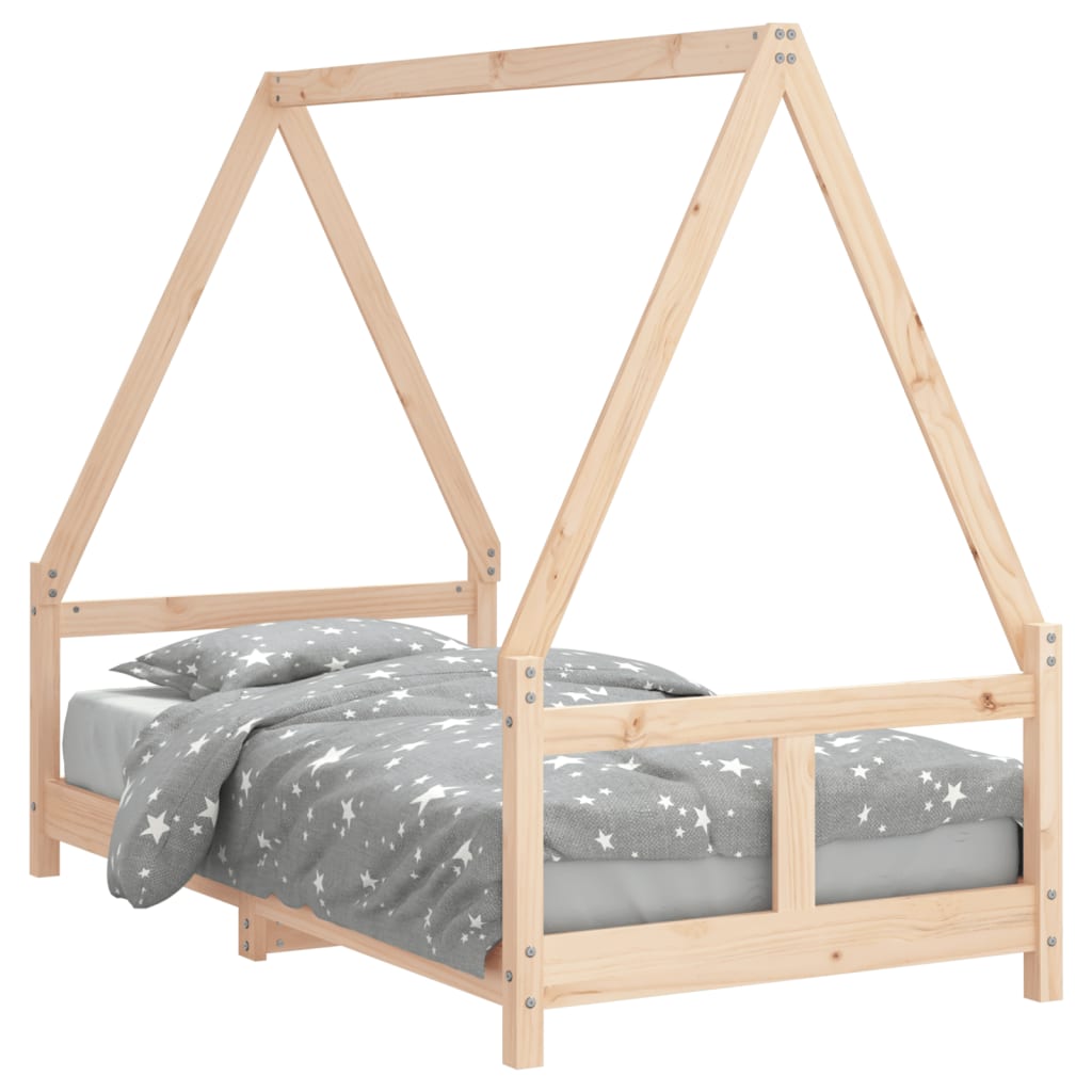 Kinderbedframe 90x200 cm massief grenenhout