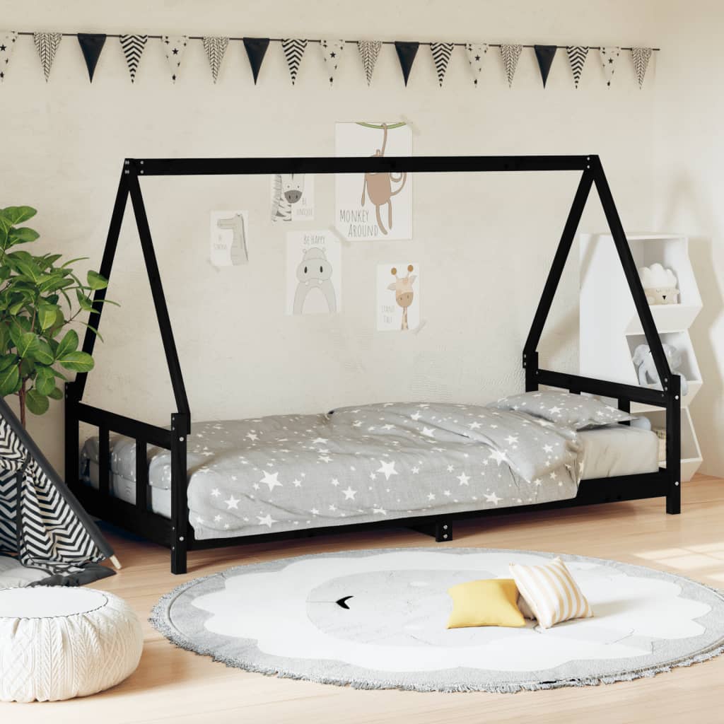 Kinderbedframe 90x200 cm massief grenenhout