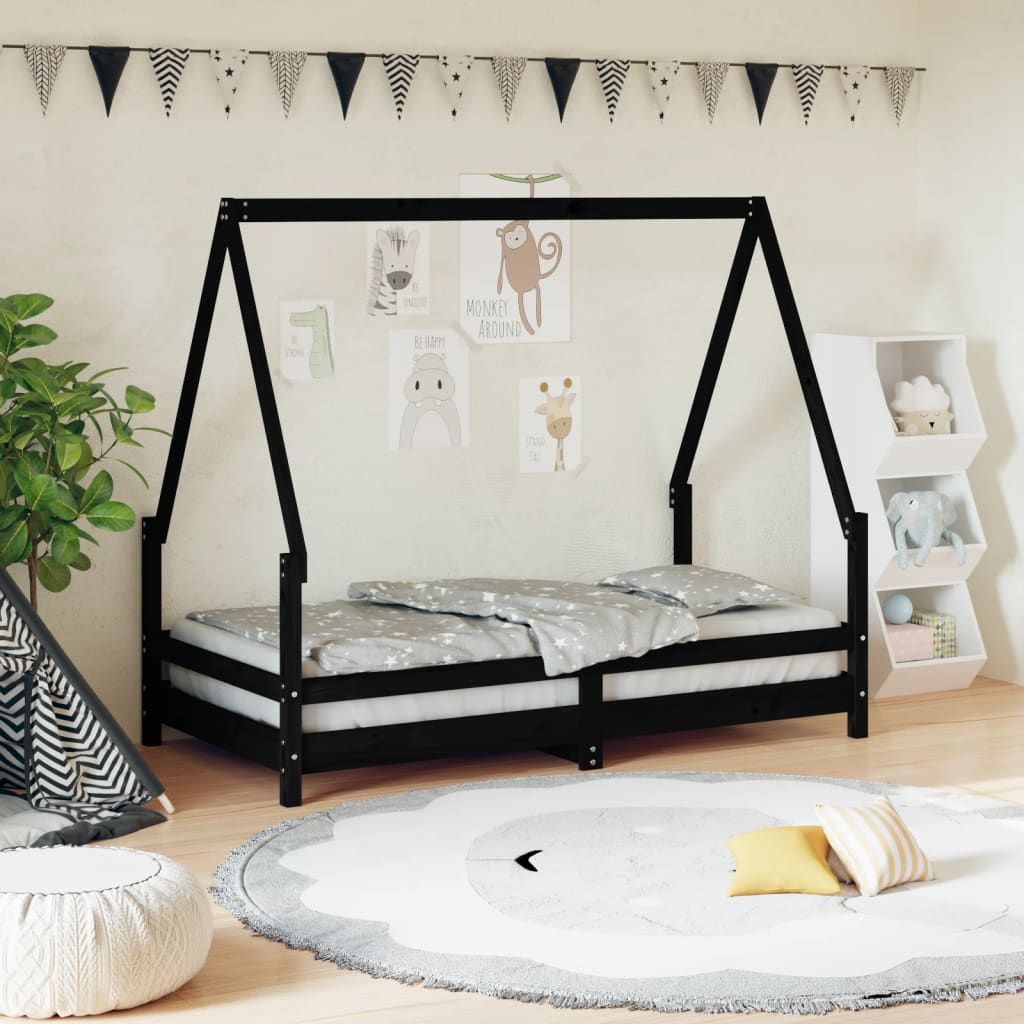 Kinderbedframe 80x160 cm massief grenenhout