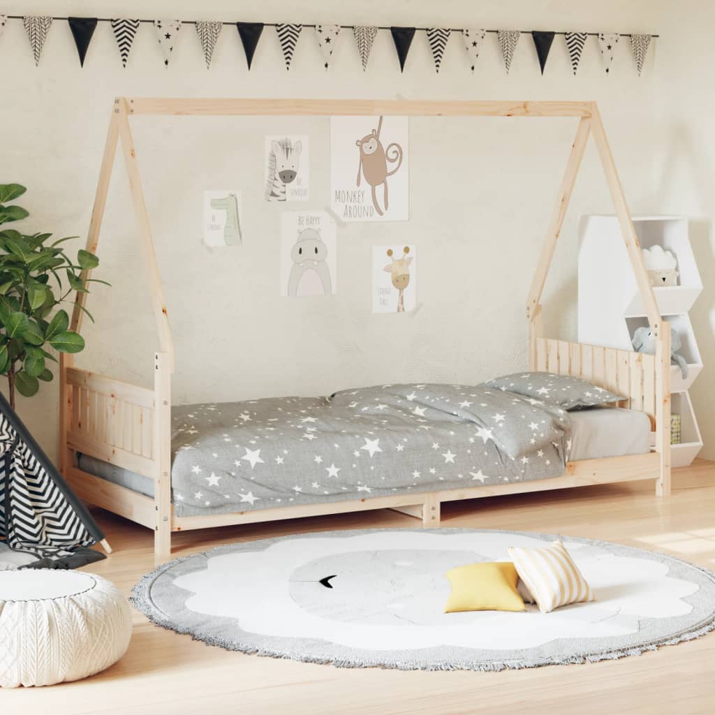 Kinderbedframe 80x200 cm massief grenenhout