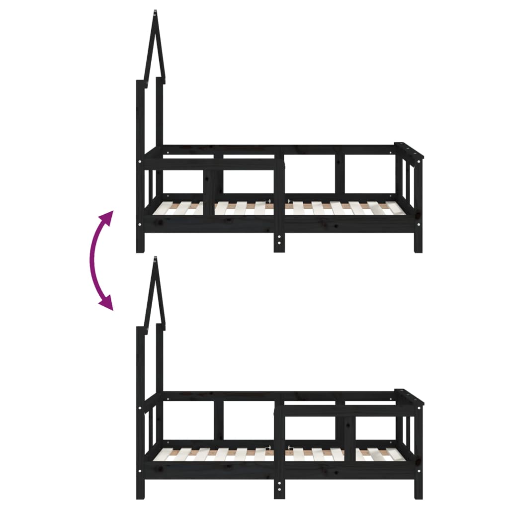 Kinderbedframe 80x160 cm massief grenenhout