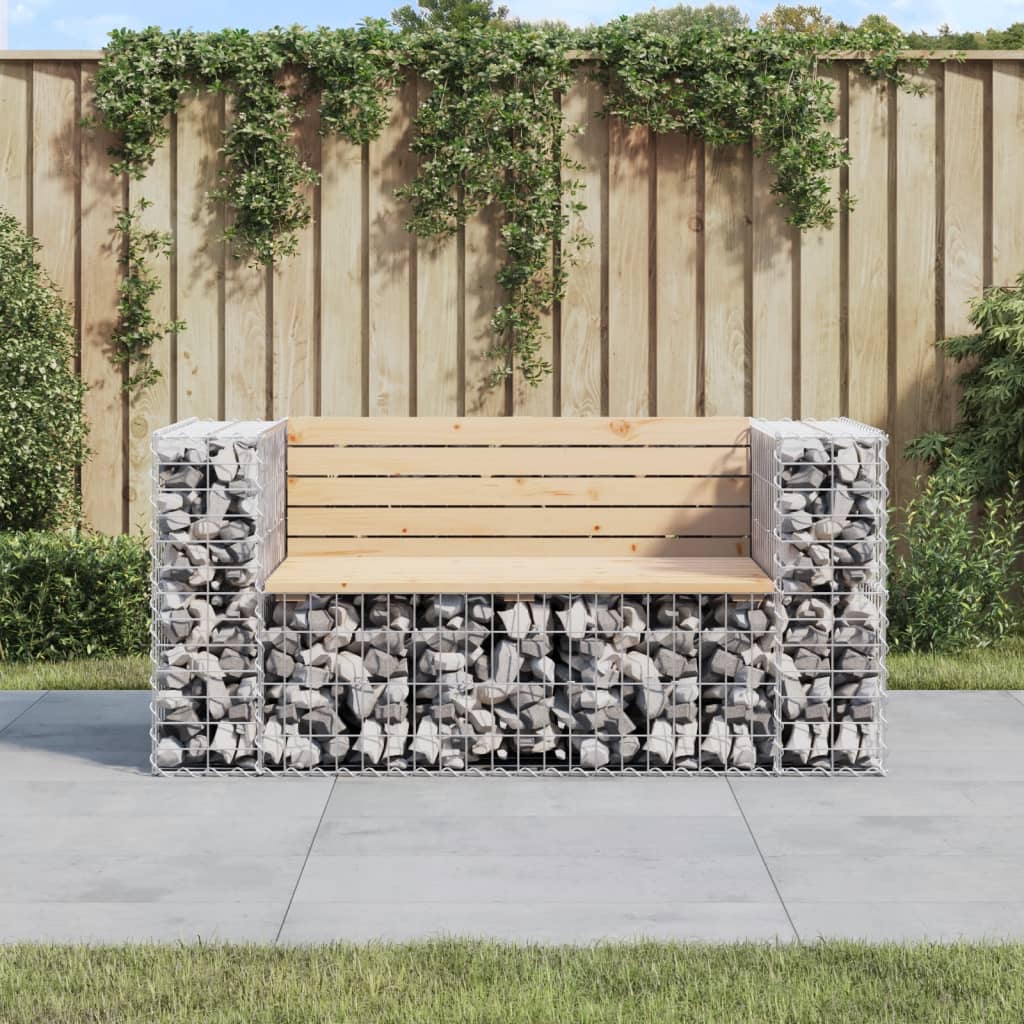 Tuinbank schanskorfontwerp 103x70x65 cm geïmpregneerd hout