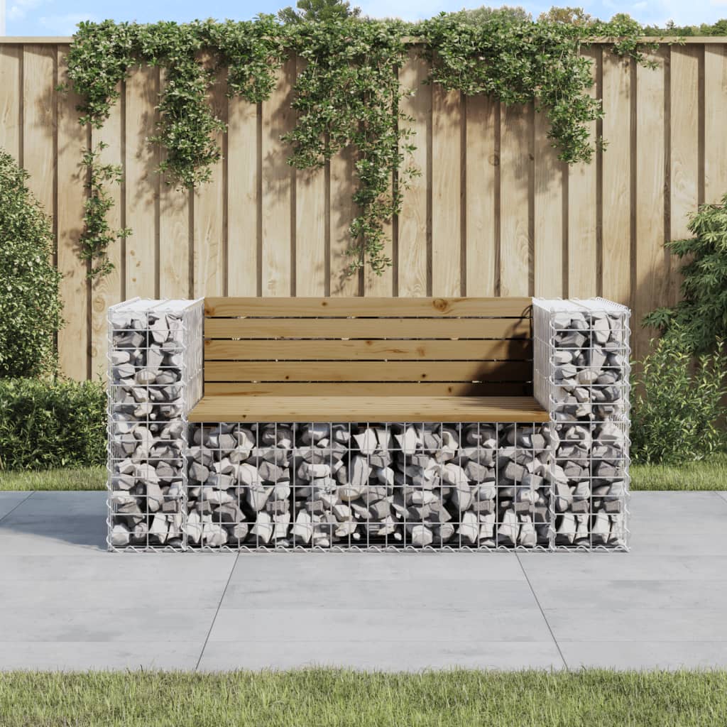 Tuinbank schanskorfontwerp 103x70x65 cm geïmpregneerd hout