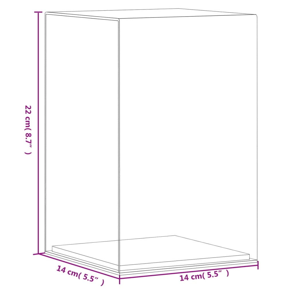 Vitrine transparant 31x17x19 cm acryl