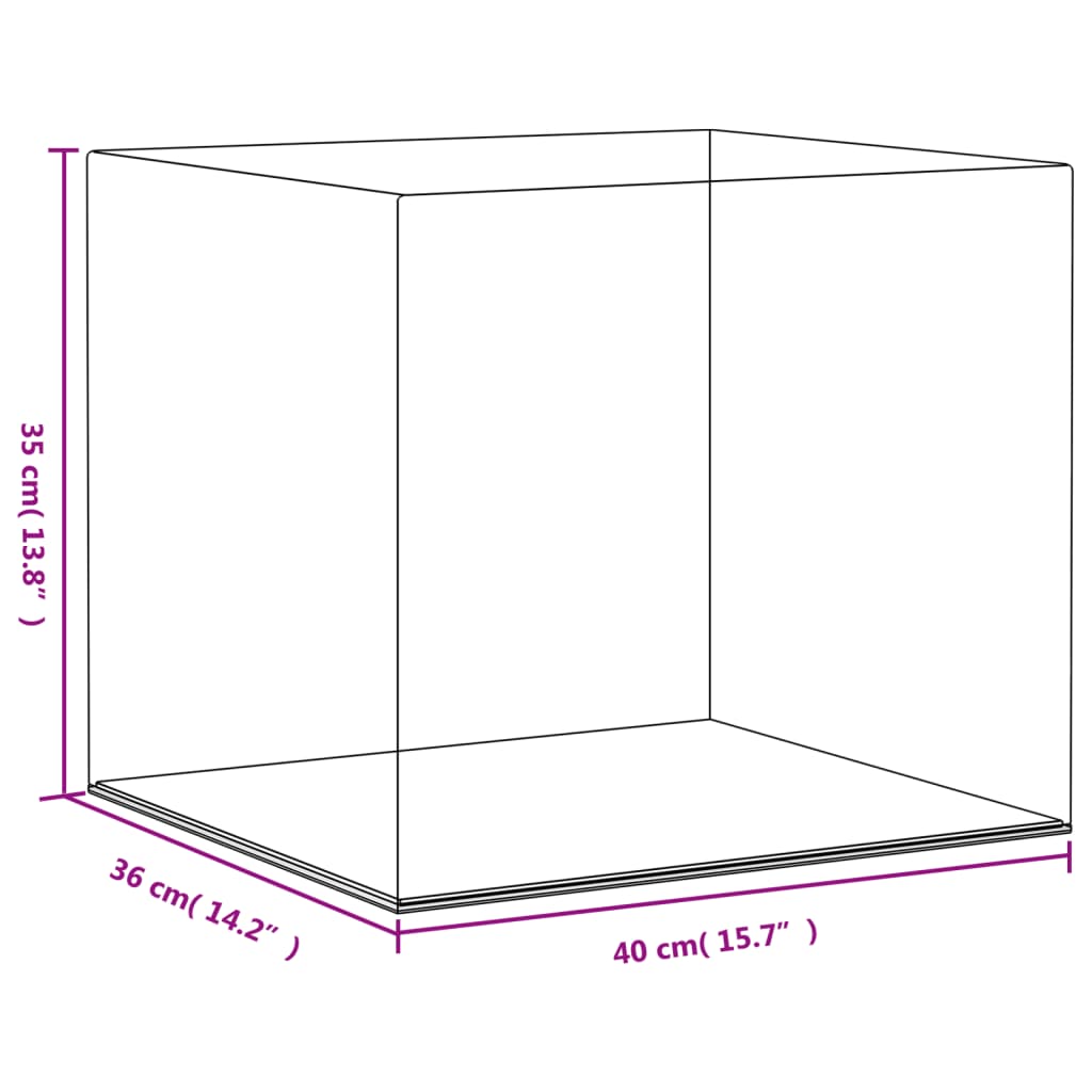 Vitrine transparant 31x17x19 cm acryl