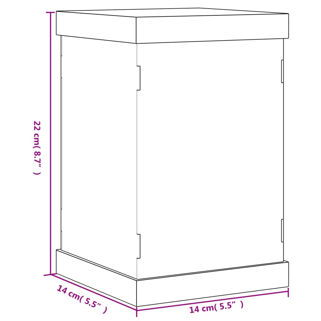 Vitrine transparant 34x16x14 cm acryl