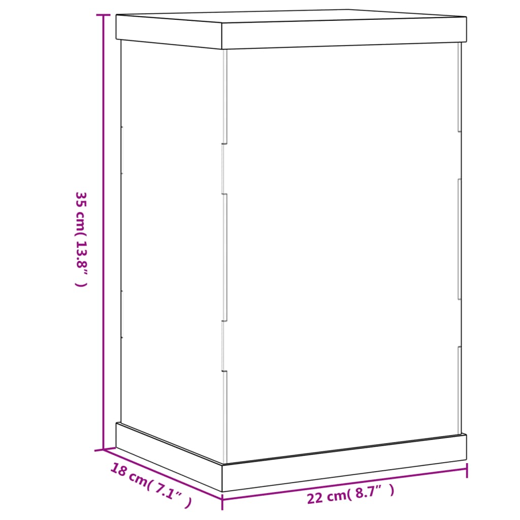 Vitrine transparant 30x15x14 cm acryl