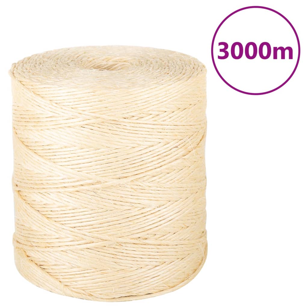 Touw 3 mm 200 m 100% sisal