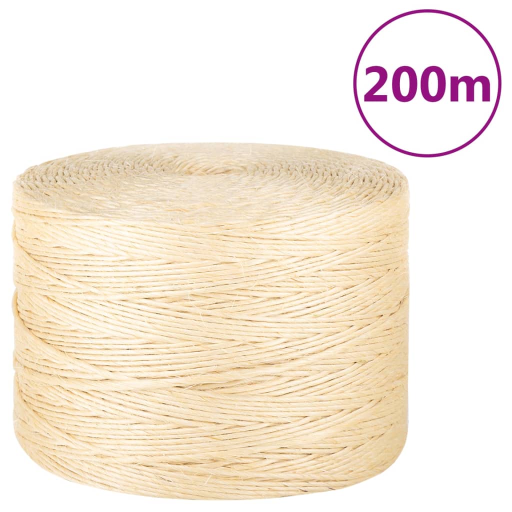 Touw 3 mm 200 m 100% sisal