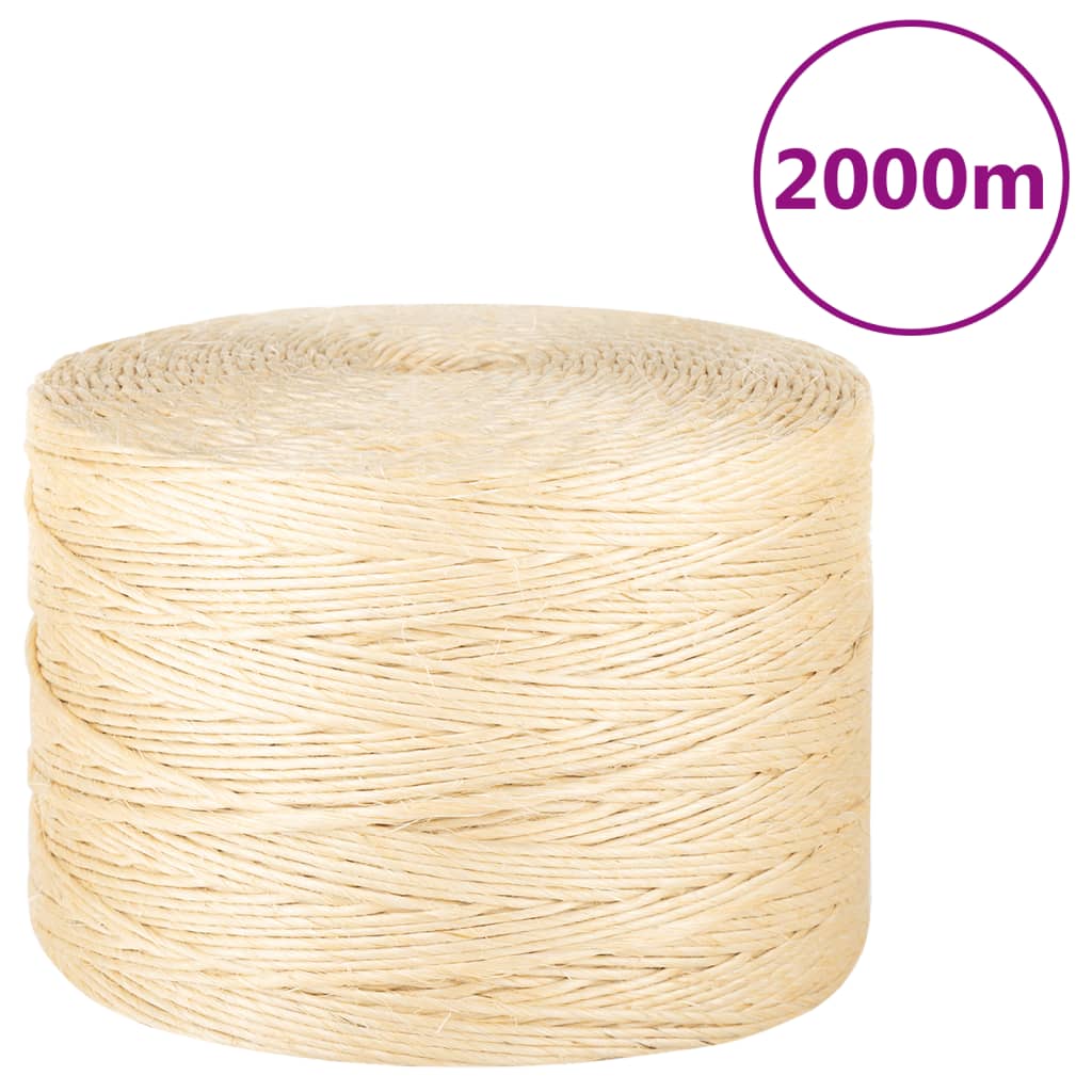 Touw 3 mm 200 m 100% sisal