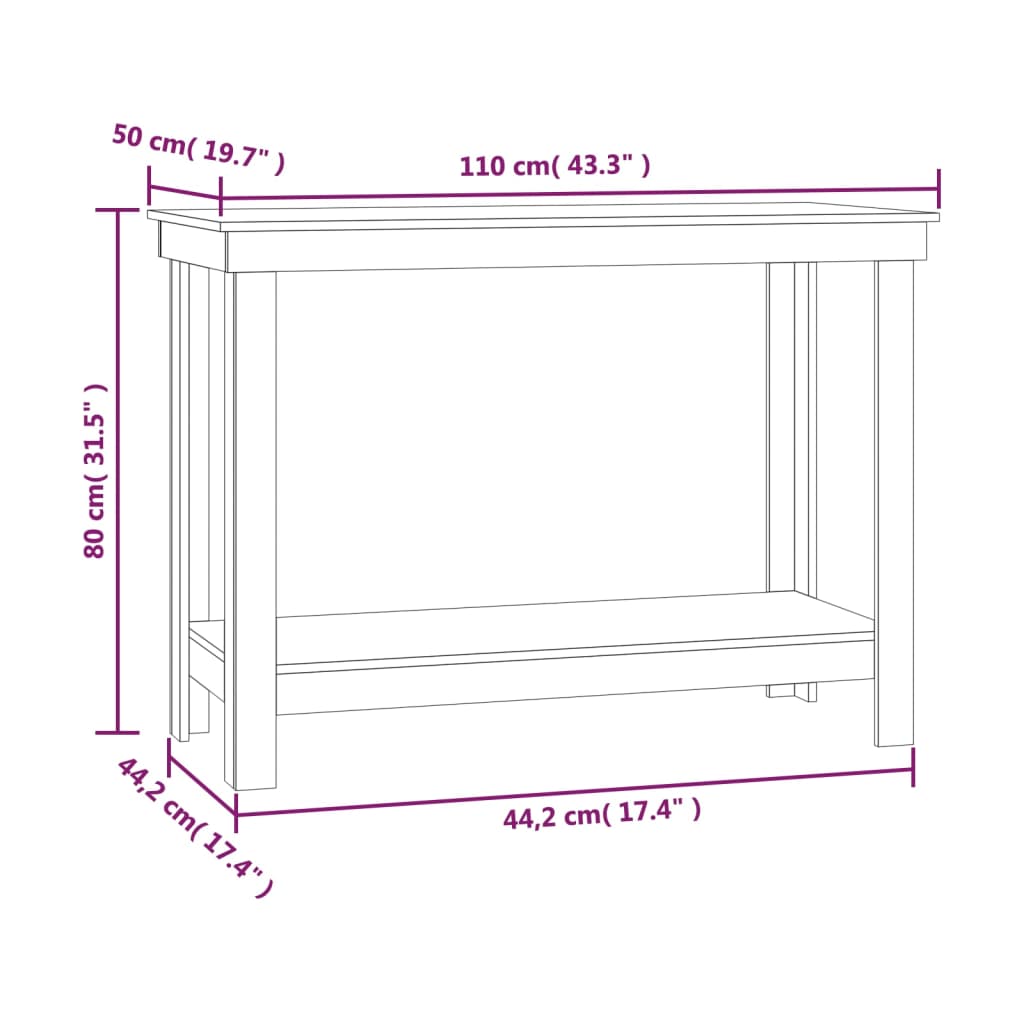 Werkbank 180x50x80 cm massief grenenhout