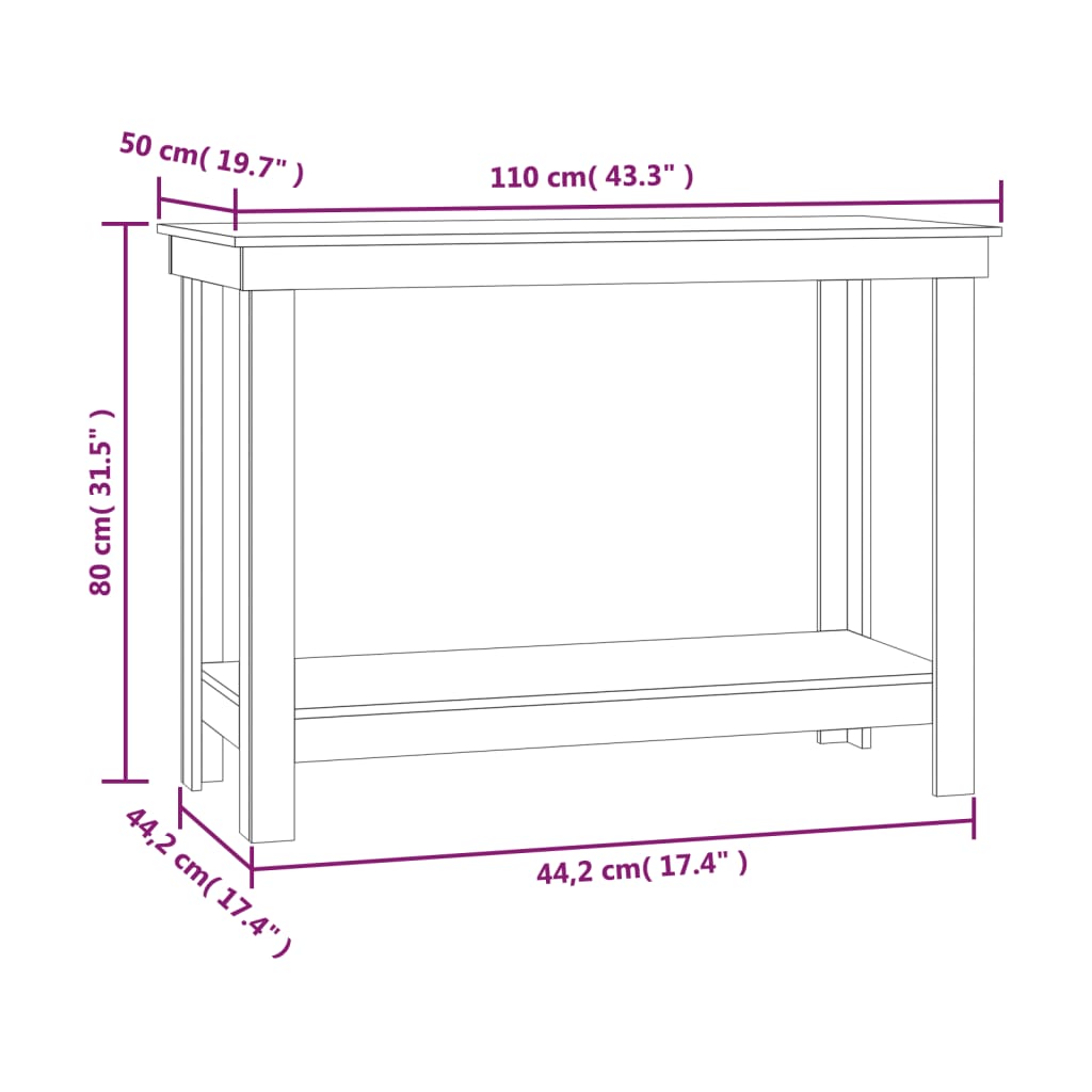 Werkbank 180x50x80 cm massief grenenhout