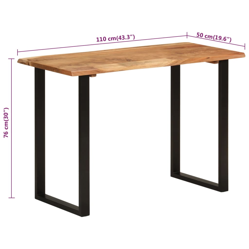 Dining table 110x50x76 cm solid acacia wood